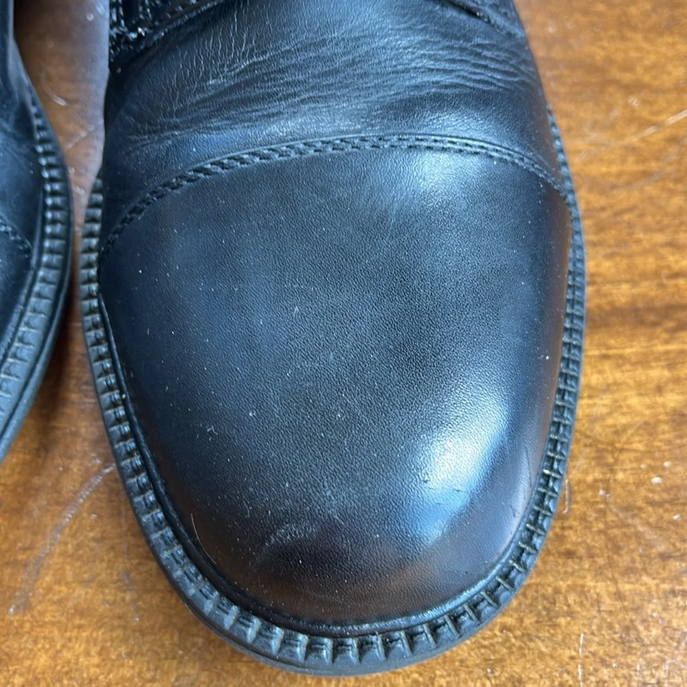 Dockers Black Leather Gordon Dress Cap Toe Oxford 090-2214 Sz 10.5
